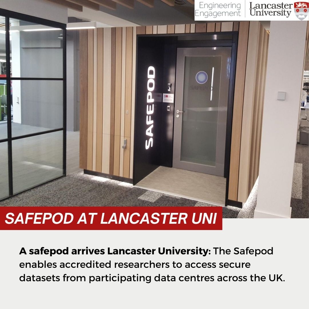 LancsUniLPDU's tweet photo. An ESRC funded SafePod is now installed in Lancaster University’s library extension.
Read more on: https://t.co/EtLXqKp8sK 
#Safepod #Research #ESRC #Lancaster #LancasterUniversity https://t.co/JTI8JWXDMu