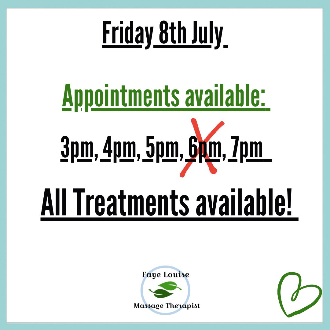 Few appointments remaining! #massage #selfcare #recharge #castleford #MassageTherapy