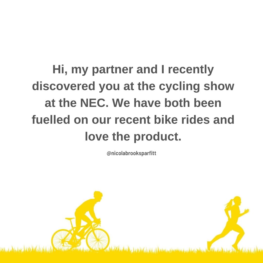 EnergyBuzz's tweet image. Thanks to new customer Nicola for her buzzin' review of @buzzpowerenergy after meeting her at the @CycleShow
