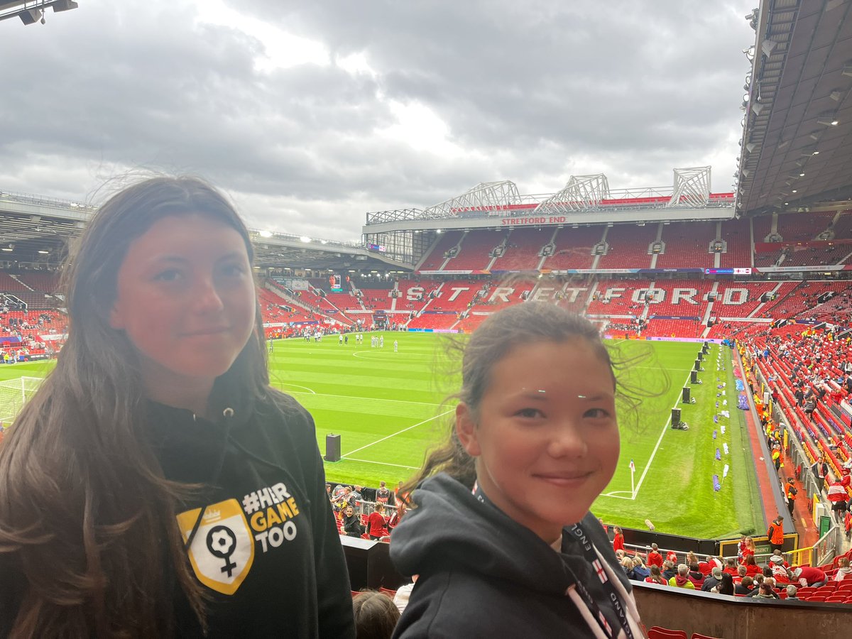 Absolutely amazing to be here at at old Trafford representing <a href="/AFCReading/">AFC Reading</a> for the opening game of the Euros. 1st ever visit to the theatre of dreams. Let’s hope it’s a dream start for the <a href="/Lionesses/">Lionesses</a> 🤞