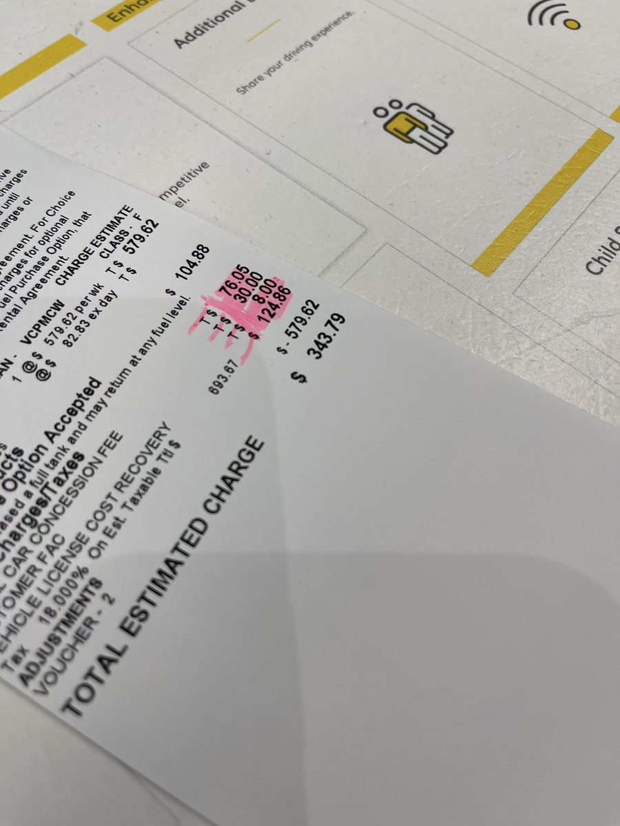 MsHanmer's tweet photo. @Hertz we are being asked to pay 42% in taxes on our rental car at PDX. We could have picked it up anywhere in Portland that is accessible by transit. We had no idea there was an additional charge to pick it up here. Your employee can’t transfer our reservation. Can you help us? https://t.co/JL91E20ZLR