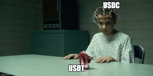 Retweet for USDC, like for USDT.