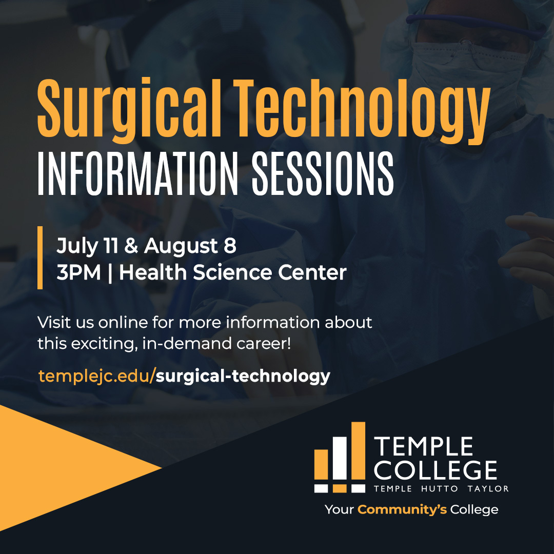 Are you interested in Surgical Technology? Attend one of our upcoming Surgical Technology Information Sessions on July 11 &amp; Aug. 8.