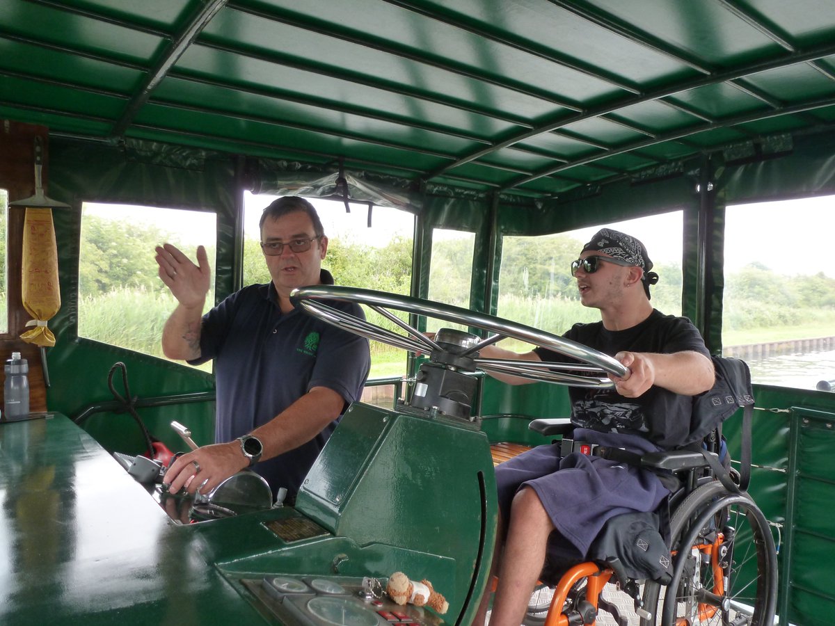 Students from <a href="/BettridgeSchool/">Bettridge School</a> taking steering Spirit of Freedom II in their stride yesterday