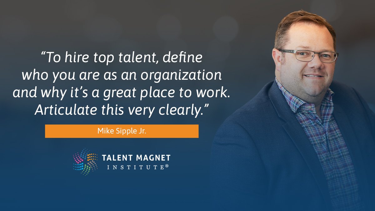 Creating clarity about who you are as an organization and why top talent should want to be a part of your team is an important step in today’s hiring process. 🤝

#talentmagnetinstitute #leadershipdevelopment