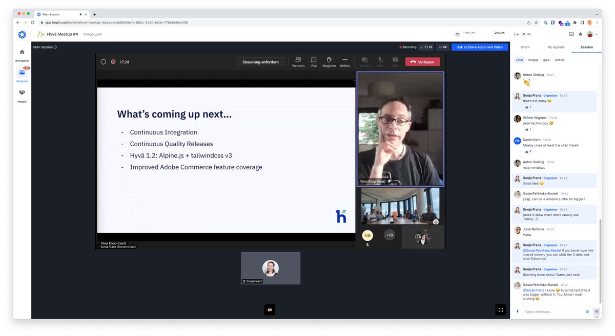 torhoehn's tweet photo. Great to get some information about the #hyva roadmap at #HyvaMeetup! Exciting times to come! https://t.co/U7WzuhYPuH