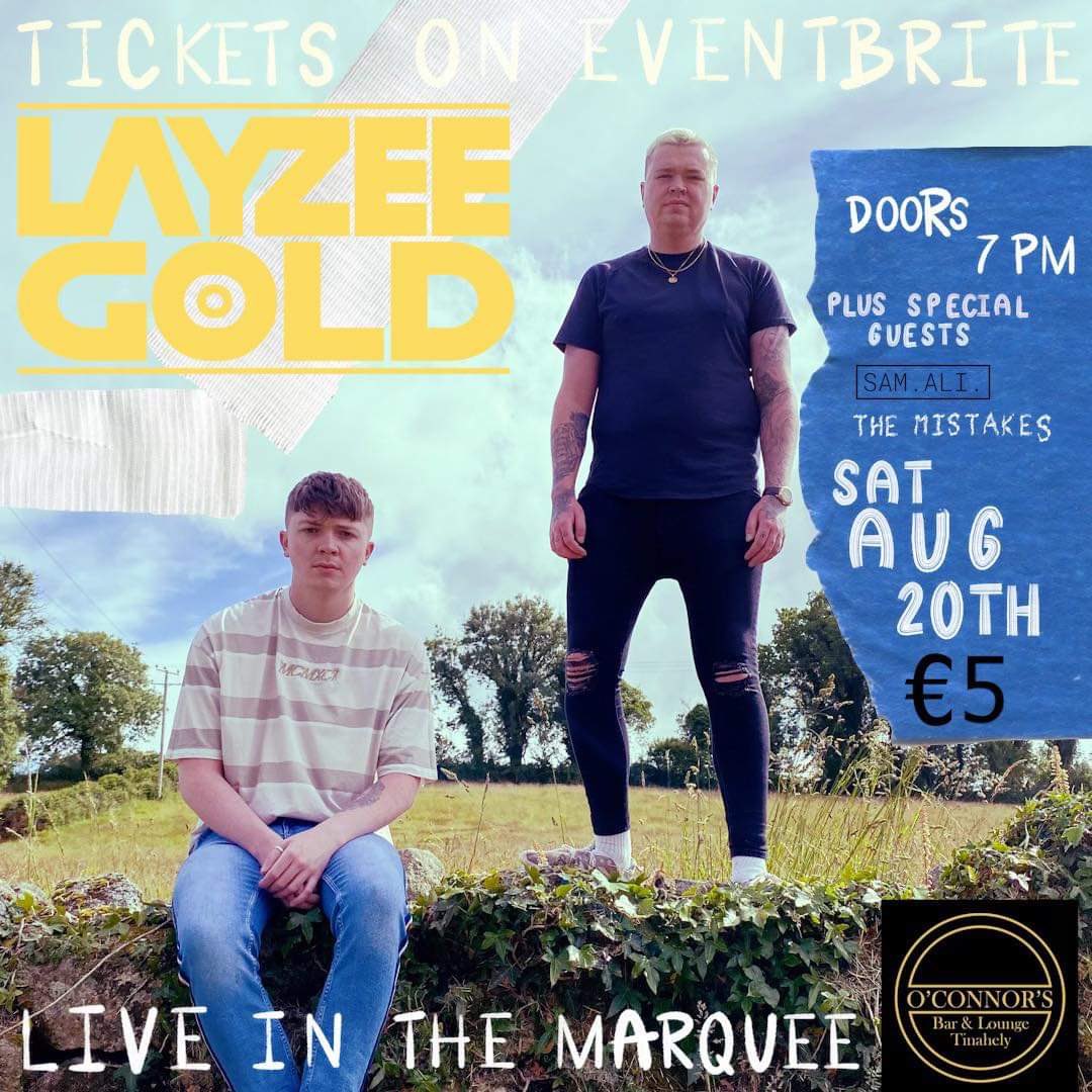 GIG ANNOUNCEMENT: We’ll have the amazing <a href="/layzeegoldmusic/">LayzeeGoldofficial</a> + special guests playing live in the marquee on August 20th. Doors are 7pm - a night not to be missed 🤩 Get your tickets below 👇🏻 

 eventbrite.com/e/layzee-gold-…