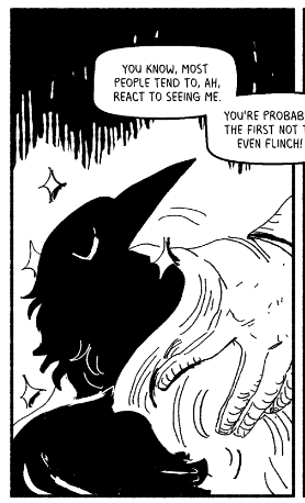 The best thing about making my own comic is that I can do things like have a bird character like this just be Abstractly Bird Shaped™ because I think it's more fun.
No one can stop me!! 