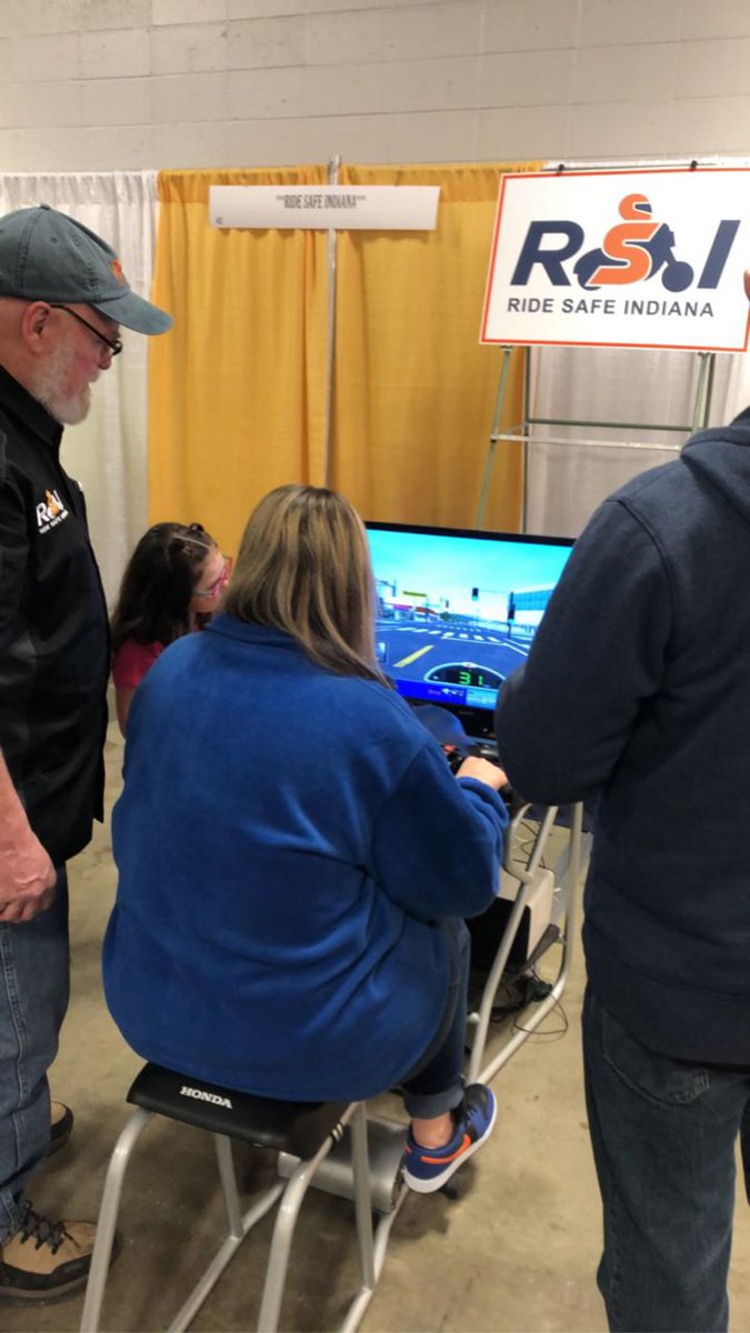 ridesafeindiana's tweet photo. Come out and test your riding skills on our Motorcycle Simulator at the 2022 State Fair BMV booth. Stick around afterwards to see what benefits RSI can offer all Hoosier riders. https://t.co/6XVls4V1JB  #RSI #RideSafeIndiana #INStateFair22 #Motorcycles https://t.co/FJM1ZfSWu6