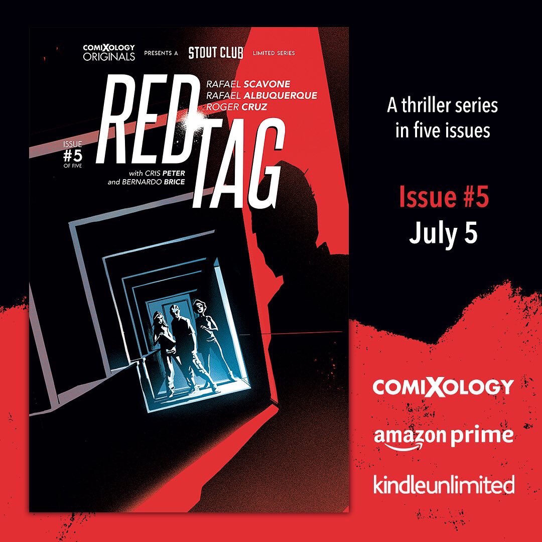 RED TAG final chapter is on! Will spray paint and a good dose of courage be enough to fight against murderers? Or will our heroes be met with a tragic end? Find out now on @comiXology ➡️ tinyurl.com/2hg9uzv5 #ncbd #comixology #comixologyoriginals #stoutclub #RedTag #pixo