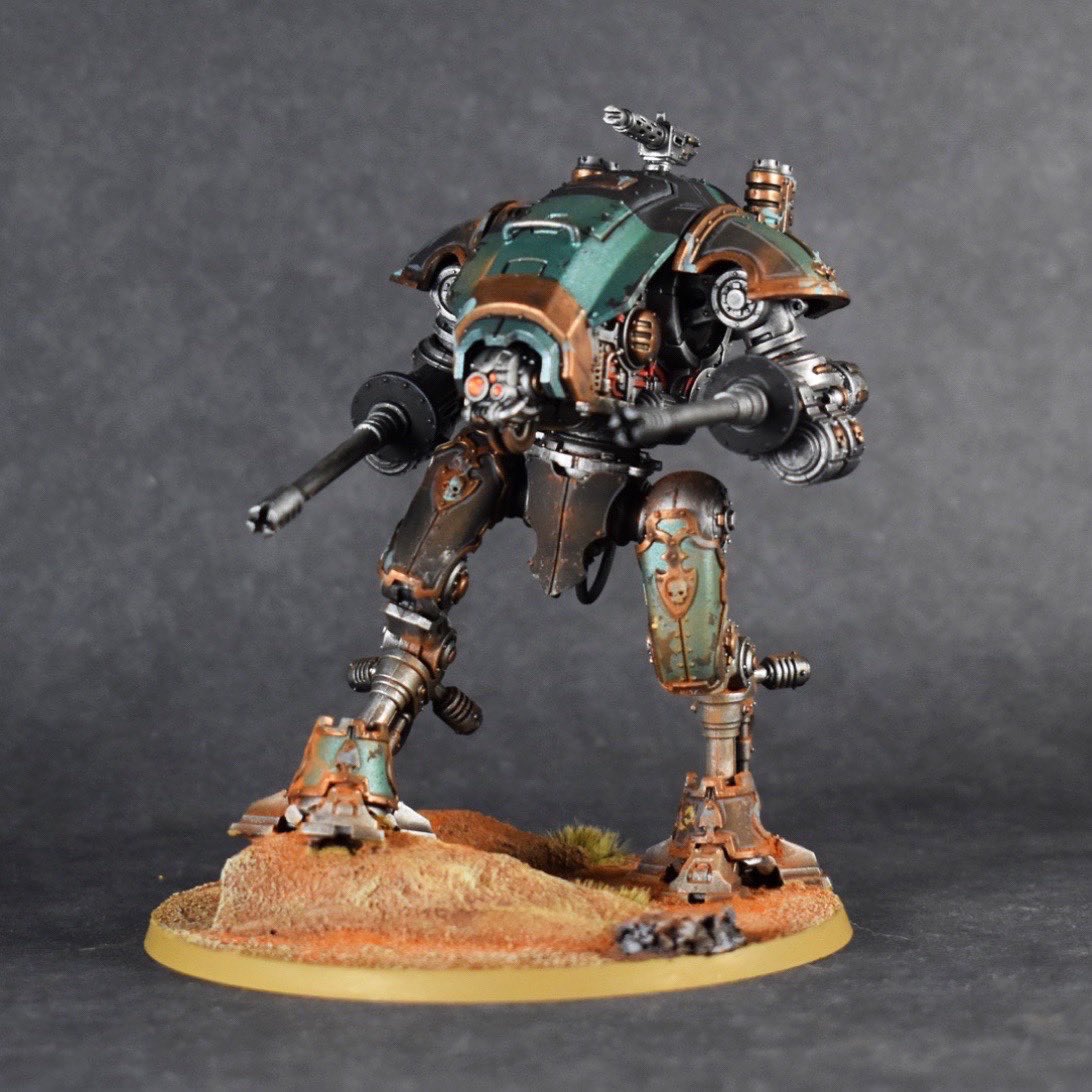 scrub_angel's tweet photo. One of two magnetized #armigers for #imperialknights currently showing off the Helverin variant but it can also be run as the Warglaive option! #paintingwarhammer #warmongers https://t.co/3BcQbpI5q3