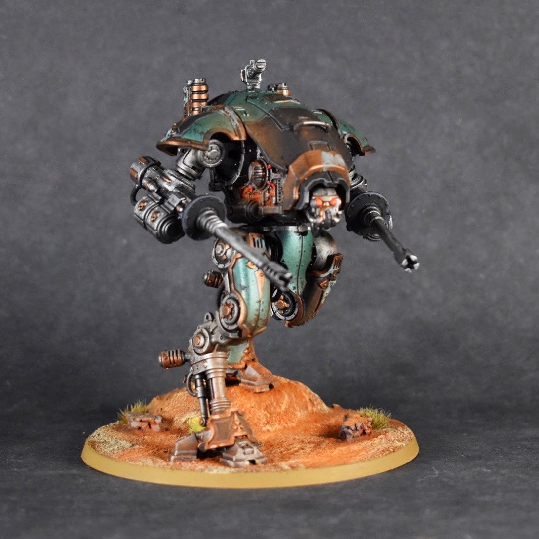 scrub_angel's tweet photo. One of two magnetized #armigers for #imperialknights currently showing off the Helverin variant but it can also be run as the Warglaive option! #paintingwarhammer #warmongers https://t.co/3BcQbpI5q3