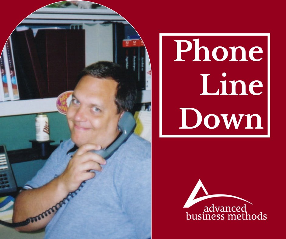 Advanced Business Methods (@abmnow1) on Twitter photo Phone Line Alert! We are experiencing a phone line outage at our most of our locations!📞
Ways to submit a service call:
📱 online portal at abmnow.com
📧 support@abmnow.com
Thanks for your patience as <a href="/Midcontinent/">Midco Support</a> gets everyone back up and running! Phone Line Alert! We are experiencing a phone line outage at our most of our locations!📞
Ways to submit a service call:
📱 online portal at abmnow.com
📧 support@abmnow.com
Thanks for your patience as <a href="/Midcontinent/">Midco Support</a> gets everyone back up and running!