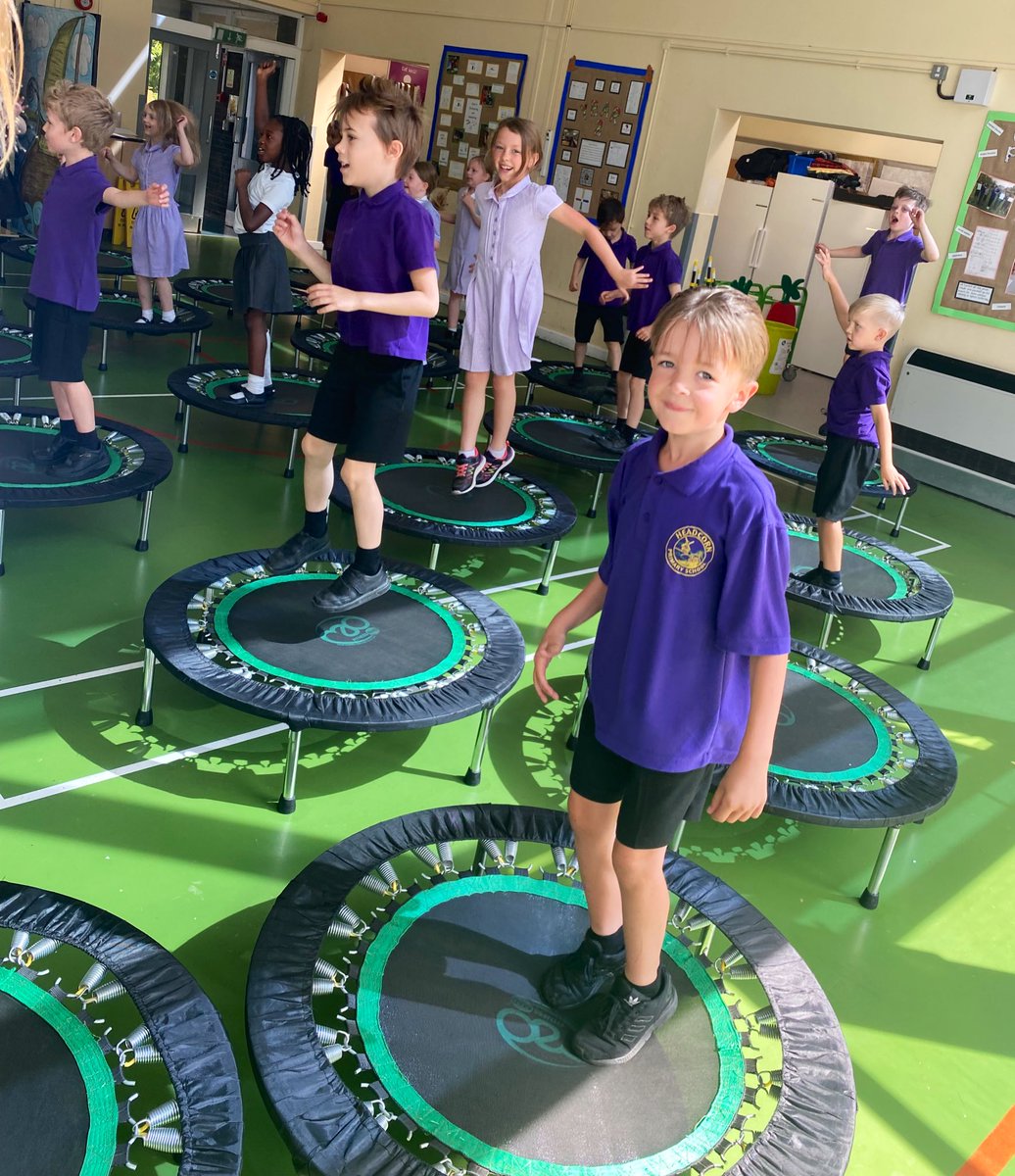 HeadcornPrimary's tweet photo. @bouncebeyondUK visted Headcorn School today. The most fun that you can have on a mini trampoline, guaranteed. #getactive #bouncebeyond https://t.co/60KyJfyUGk