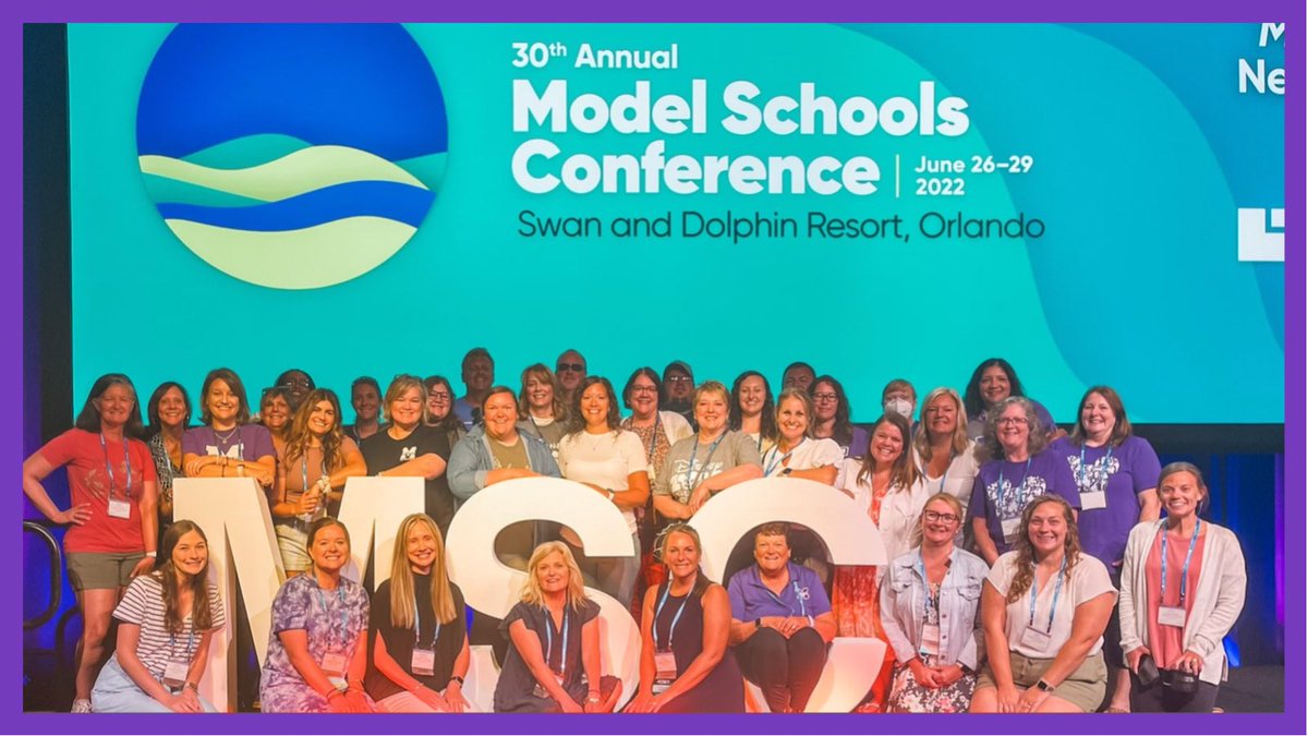 Learning doesn’t stop in the summer! A large group of #MiddieRising educators attended the Model Schools Conference in Orlando, FL 💜🧑‍🏫 Our students deserve it!