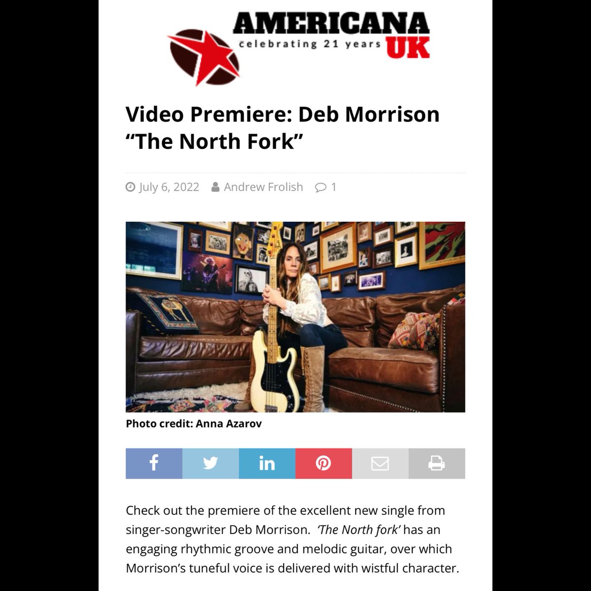 blackbirdrecs's tweet photo. AmericanaUK premieres Deb Morrison’s new video and title track for “The North Fork”! @dmorrisonmusic1 @americanaUK
https://t.co/3Ulf1DBmrY
@sroprla @_smithmusic
#debmorrison #thenorthfork #americanauk #videopremiere https://t.co/tQFE5qH7eT