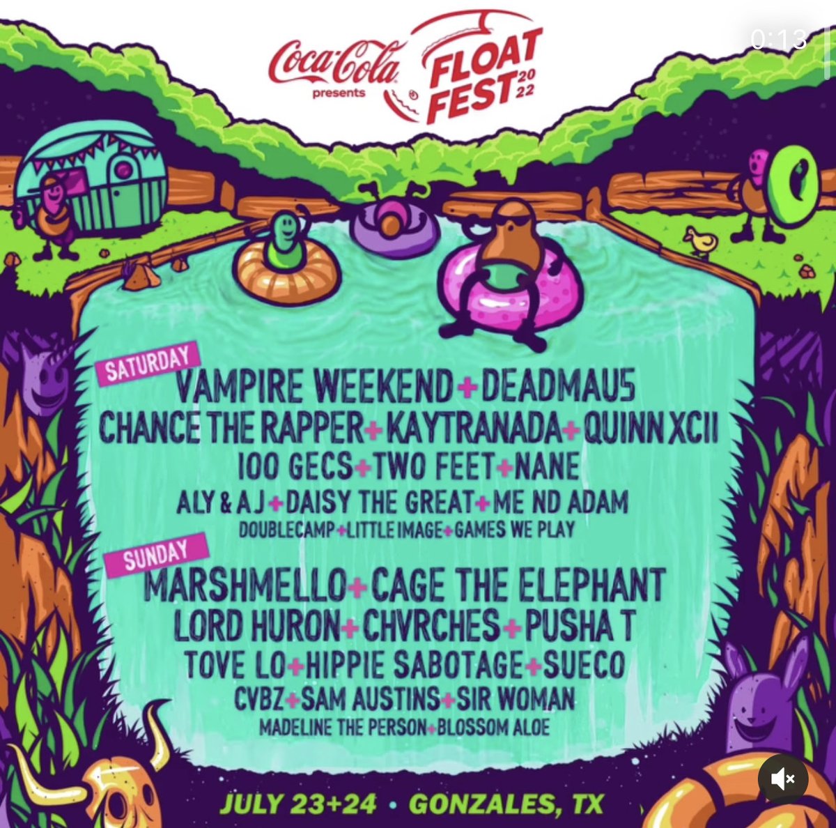 🌊 TICKET GIVEAWAY 🌊

Want to win a pair of GA tickets for <a href="/FloatFest/">Float Fest Presents</a>?!

Rules to enter:
• RT this post
• Follow <a href="/atxconcert/">Austin, Texas</a> &amp; <a href="/FloatFest/">Float Fest Presents</a> 
 • Tag your +1 in the comments
(each tag is another entry)

Choosing a winner on July 13th!

*Hit up IG for another chance to WIN