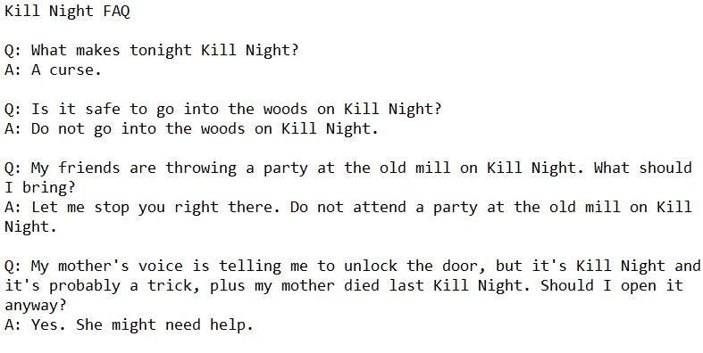 natanglaun's tweet photo. In case you forgot, 6:00am-6:00pm on July 6th is Kill Night. Please read this Kill Night FAQ. https://t.co/u5UzFHCZzj