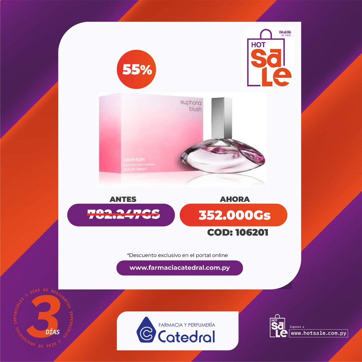 FarmaCatedral's tweet photo. ¡Aprovecha este último día del #HotSale2022!
Hasta 60% de descuento en productos seleccionados
Descuento Exclusivo en nuestro sitio web en https://t.co/jokClwdYVH 🥳

#FarmaciaCatedral #Descuentos #promociones https://t.co/wDFWvQ3qLq