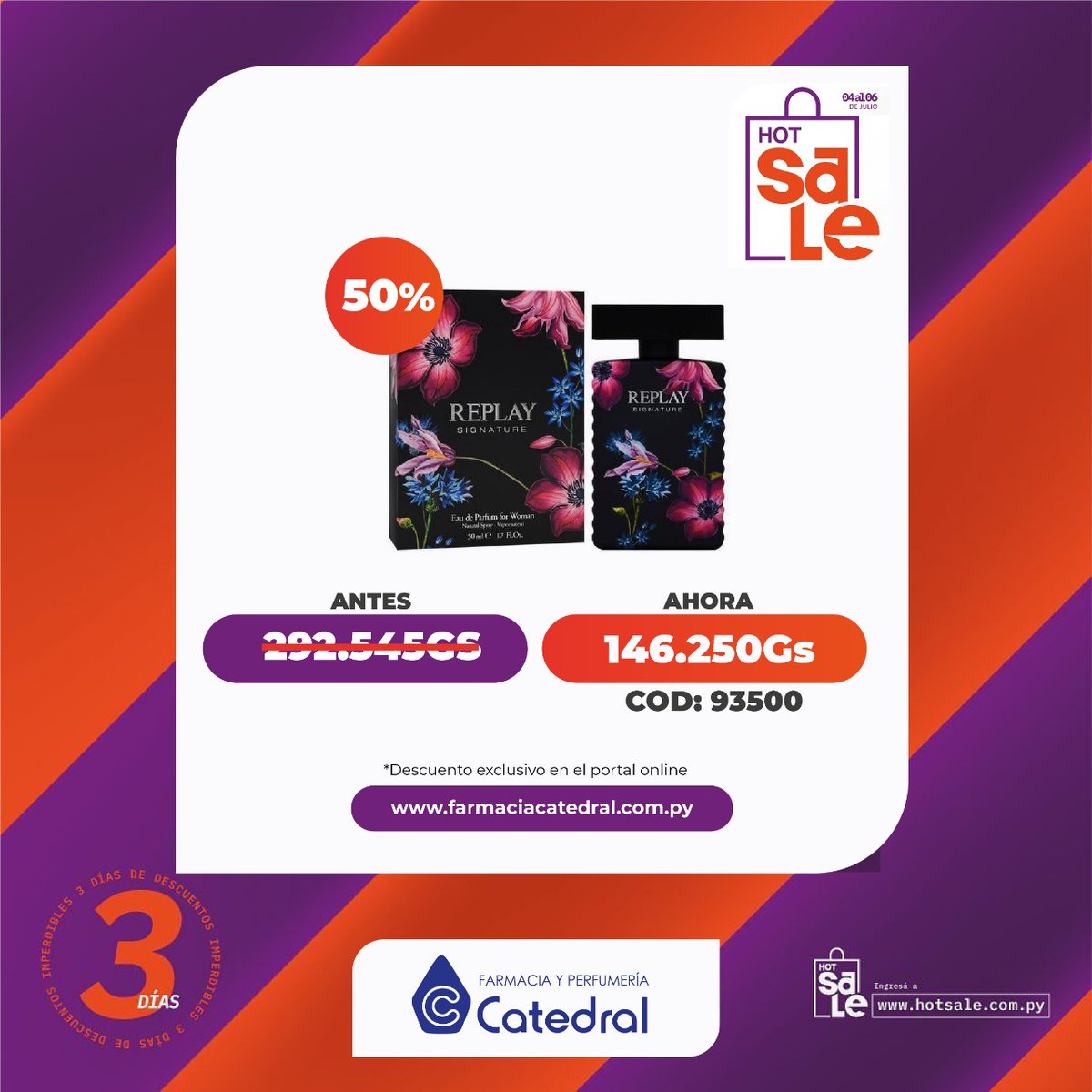 FarmaCatedral's tweet photo. ¡Aprovecha este último día del #HotSale2022!
Hasta 60% de descuento en productos seleccionados
Descuento Exclusivo en nuestro sitio web en https://t.co/jokClwdYVH 🥳

#FarmaciaCatedral #Descuentos #promociones https://t.co/wDFWvQ3qLq