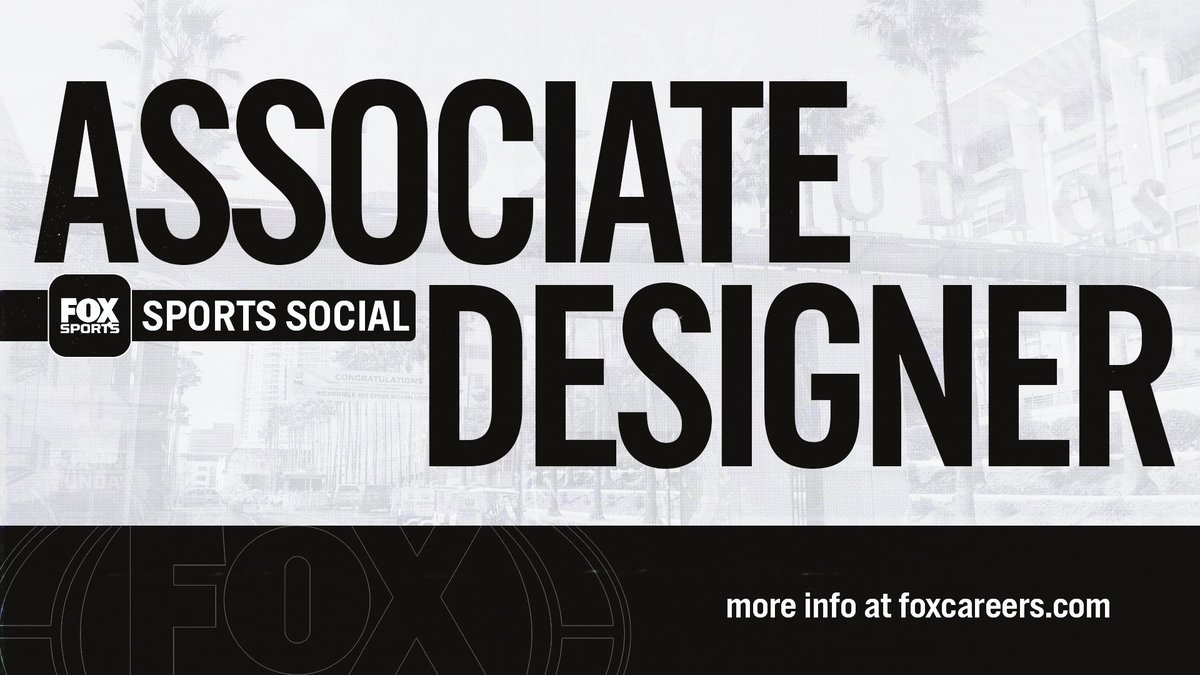 fasilva11's tweet photo. CALLING ALL ARTISTS 🎨🔥

The FOX Sports Digital crew is looking for an associate designer to join the squad working on Soccer (including 2 World Cups in the next 12 months!!), CFB, CBB, USFL and more!

Apply Here: https://t.co/r8wW6mV8K5 https://t.co/yO8kPRkEGu