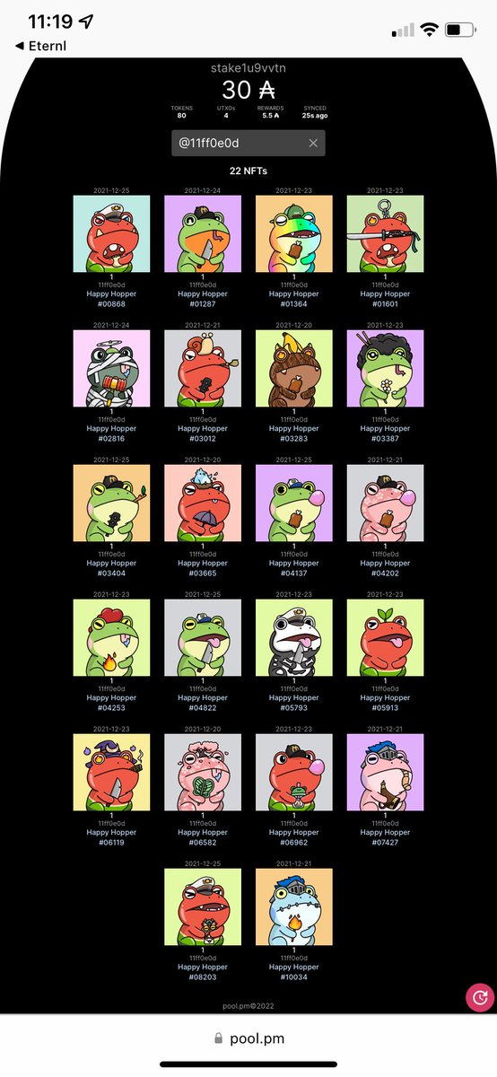 FlueFrogNFT's tweet photo. @SpaceFish6679 @HappyHoppersNFT Still got 22 ๐ธโค๏ธ #FrogStrong https://t.co/HN5kfJiGDj