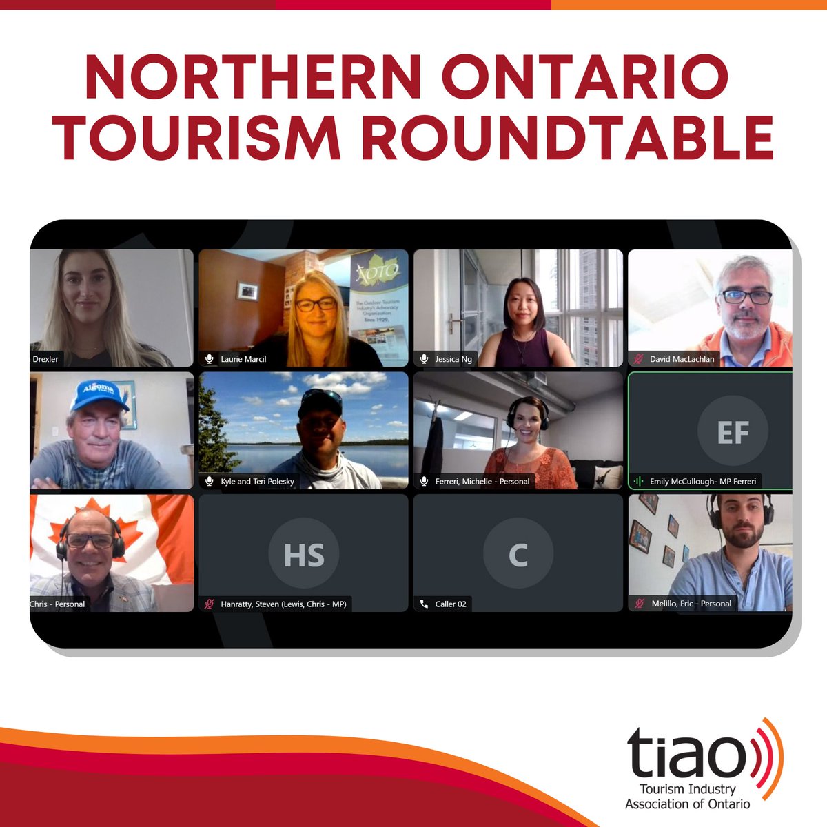 TIAOntario's tweet photo. TIAO hosted a Northern ON Tourism Roundtable with MP @mferreriptbokaw, MP @ChrisLewisEssex, and MP @Eric_Melillo. We were joined by NOTO,DNO &amp; Northern tourism businesses who discussed the obstacles facing the resource-based tourism sector. Thanks to everyone for meeting with us! https://t.co/5EYFVddChi