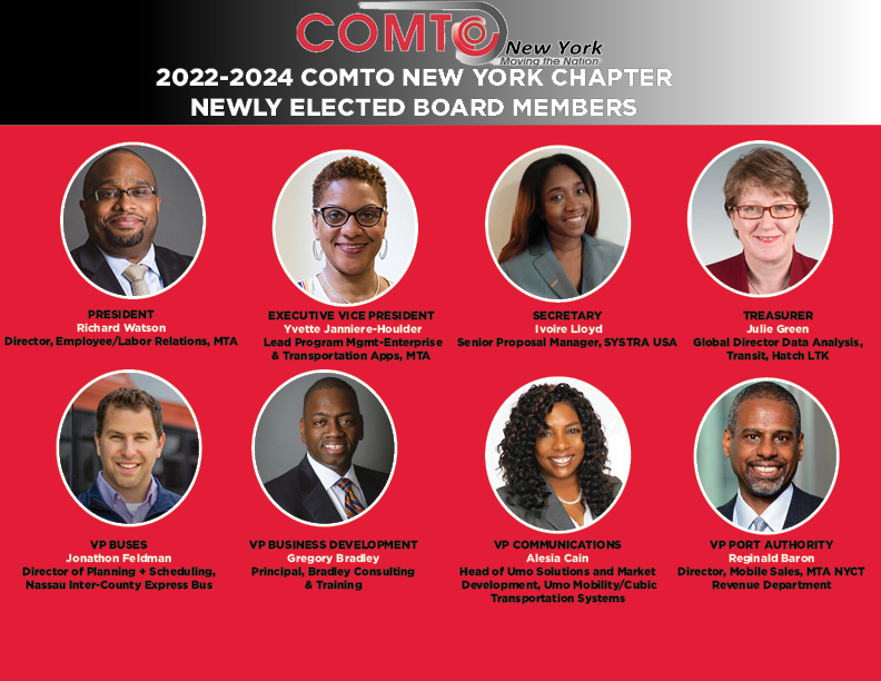 #COMTONY is excited to announce our 2022-2024 COMTO NEW YORK CHAPTER NEWLY ELECTED BOARD MEMBERS