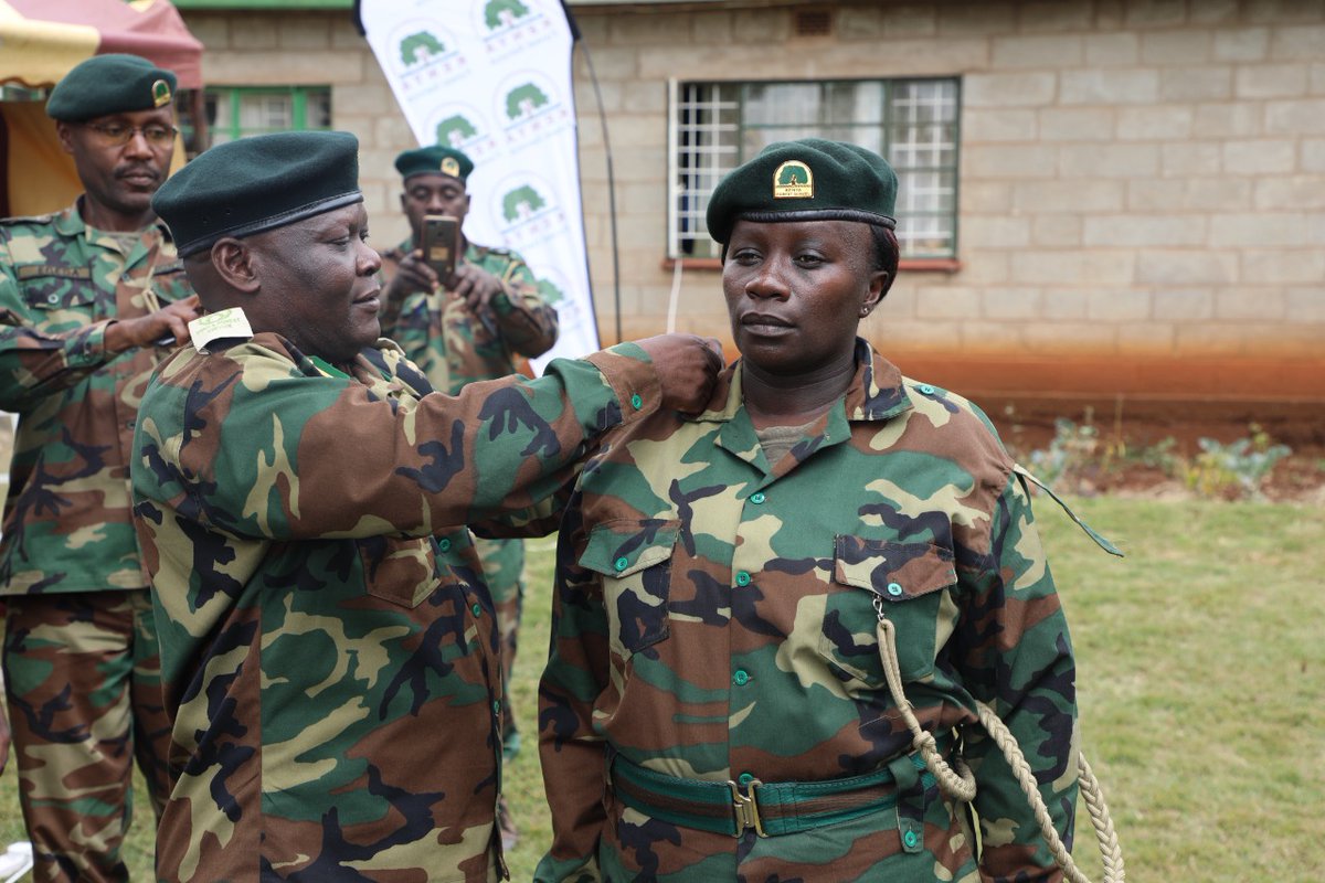 KeForestService's tweet photo. Today Officers from Various forest stations across Kiambu County were conferred with badges following their promotion to various  ranks. The ceremony was held at the County Forest Conservator's Office in Muguga Kiambu County. https://t.co/jveDxH7PKG