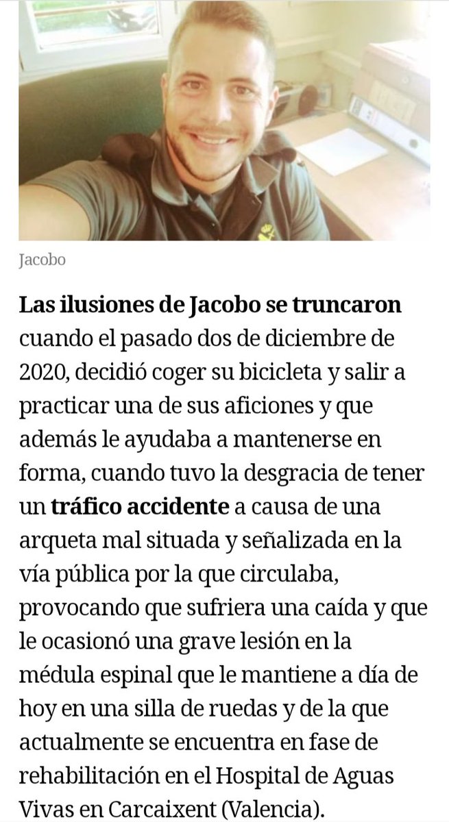 AUGCAlicanteSG's tweet photo. Hilo 1/6
@ClientesAdeslas Este es Jacobo, un #GuardiaCivil que en su corta carrera profesional ha logrado granjearse el respeto y admiración de sus compañer@s y ciudadan@s por su gran profesionalidad y buen hacer.
Desde que tuvo el accidente ha sido atendido el @Vithas #Valencia https://t.co/mPQ45j5KMS