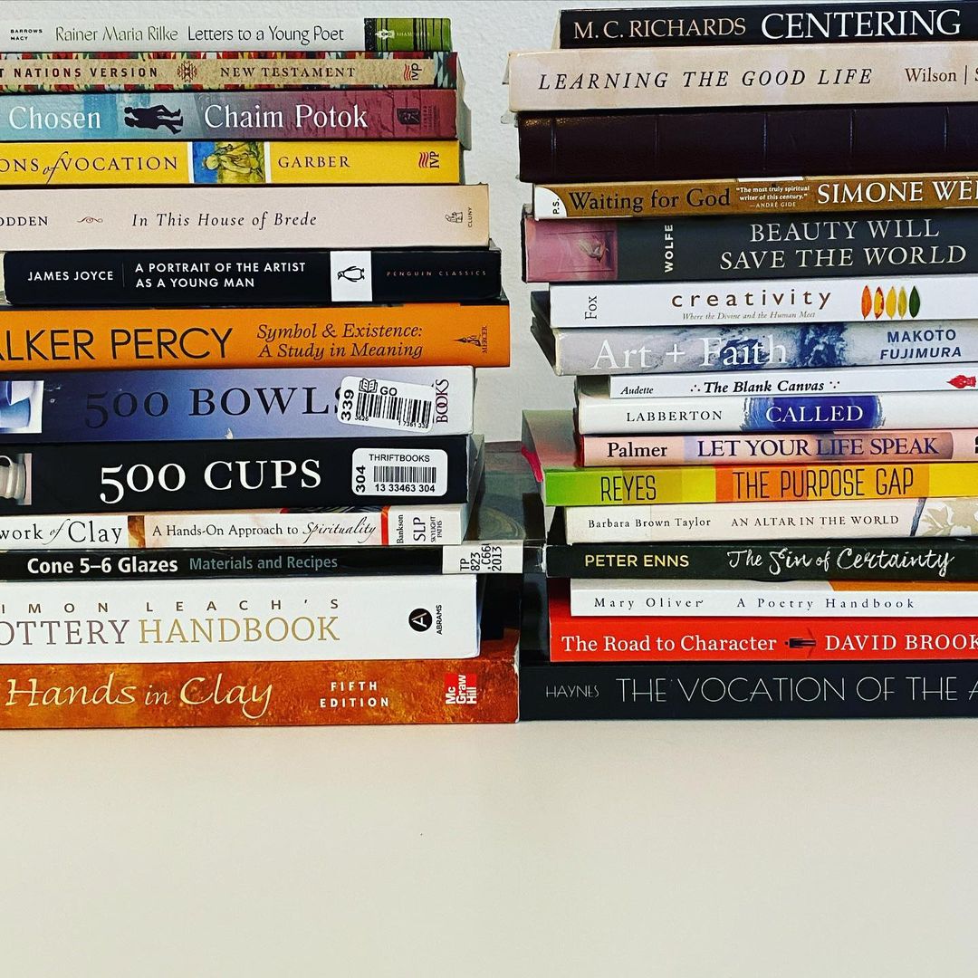HootenWilson's tweet photo. A friend shared her summer reading stacks. Notice anything in particular!? https://t.co/pRfeZywUAO

Also of interest to @iamfujimura @gregory_wolfe @clunymedia @nytdavidbrooks https://t.co/UXfDOYHlZ0