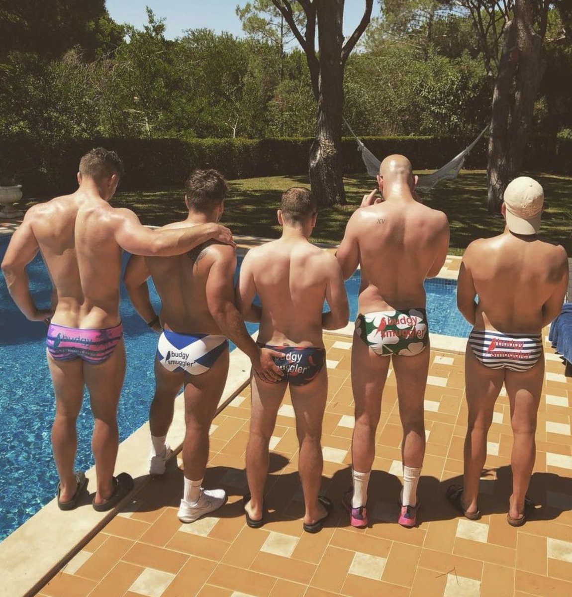 cheekyrugby's tweet photo. To be fair they all should lose the trunks! 😝🍑🔥🏉 #sunsoutbunsout #cheeky https://t.co/E5ybQ5xFjc