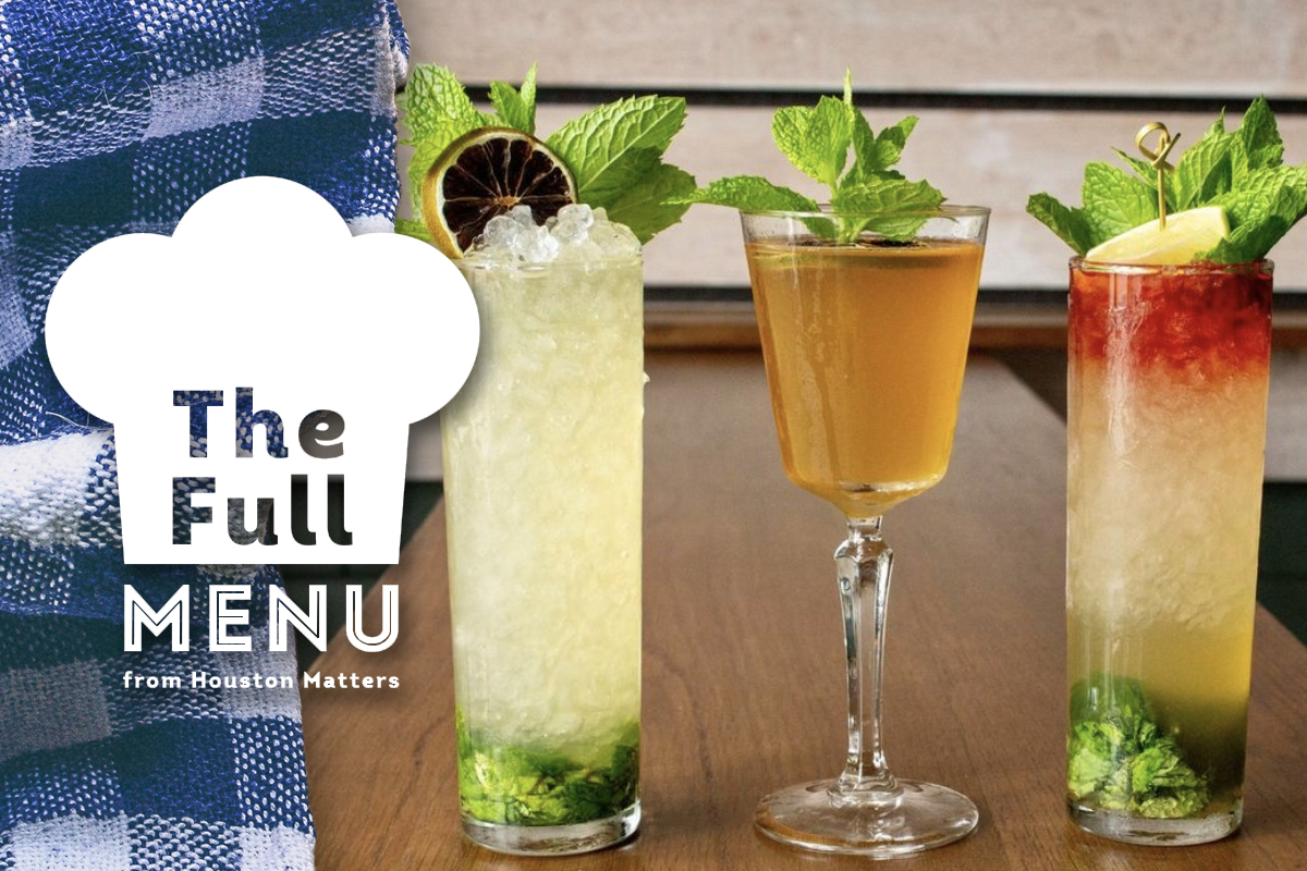 What are the best places for #drinks and #cocktails in #Houston right now? Local #food writers <a href="/swankymaven/">Felice</a> <a href="/esandler/">Eric Sandler</a> &amp; <a href="/DavidLeftwich68/">David Leftwich</a>  discuss on #TheFullMenu here: bit.ly/3nJEjp7 <a href="/HoustonPubMedia/">Houston Public Media</a> (Photo courtesy <a href="/JulepHOU/">Julep</a>)