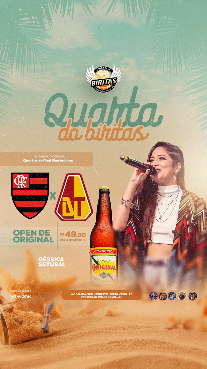 BiritasDelivery's tweet photo. Hoje teremos a presença ilustre dessa cantora magnífica, e você não pode ficar de fora!

Entrada liberada, venha curtir a sua quarta conosco e com a @gessicasetuball 🔥 https://t.co/JCjstXMybO