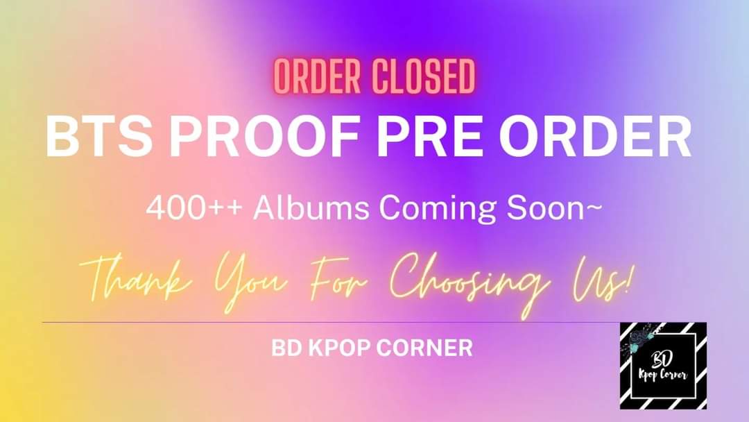 BDKpopCorner's tweet photo. It's a new milestone for us!
We're eagerly waiting for the arrival of #btsproof in #bangladesh

#BDKC #bdkpopcorner #preorderhaul #bts
Facebook Page:
https://t.co/Ft57fo9gEh https://t.co/zz9eACFvke