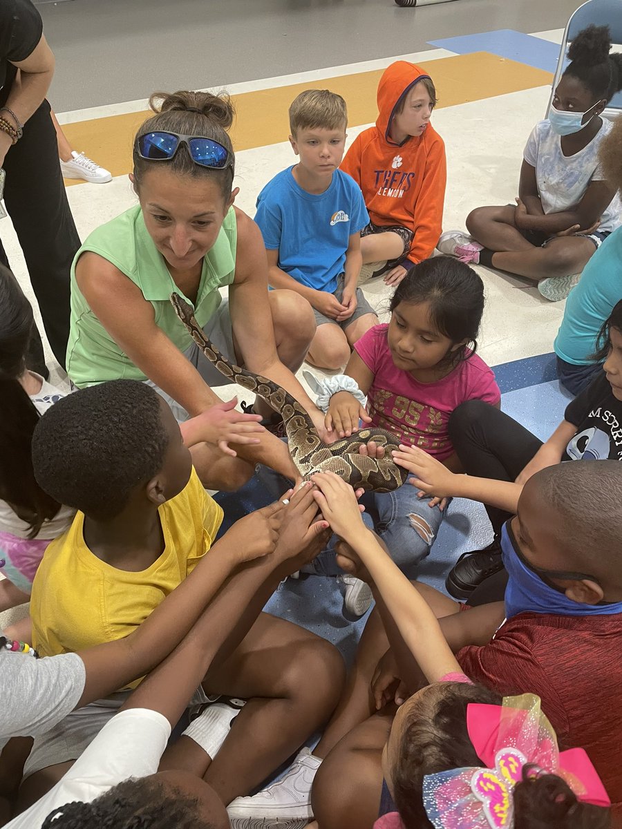 rfjeffcoat's tweet photo. Thank you Edisto Serpentarium for your visit to Owlventure!  We loved learning facts about our local snakes and more! @angeloakes https://t.co/4hHbquNDjT