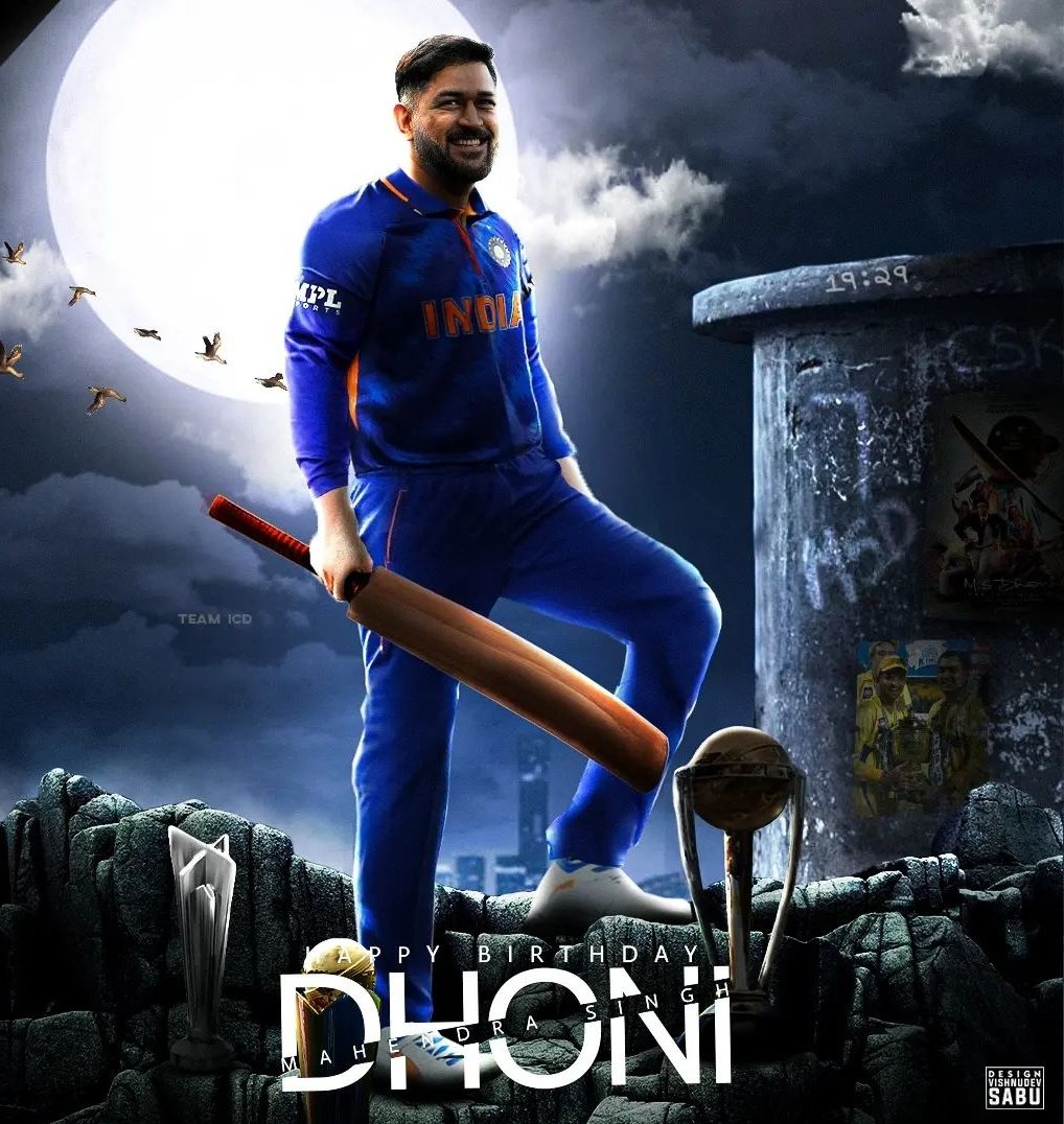 iamShahVasim's tweet photo. The Face of Indian cricket 

#HBDIconOfMillionsDhoni https://t.co/wPqWDXXC0x
