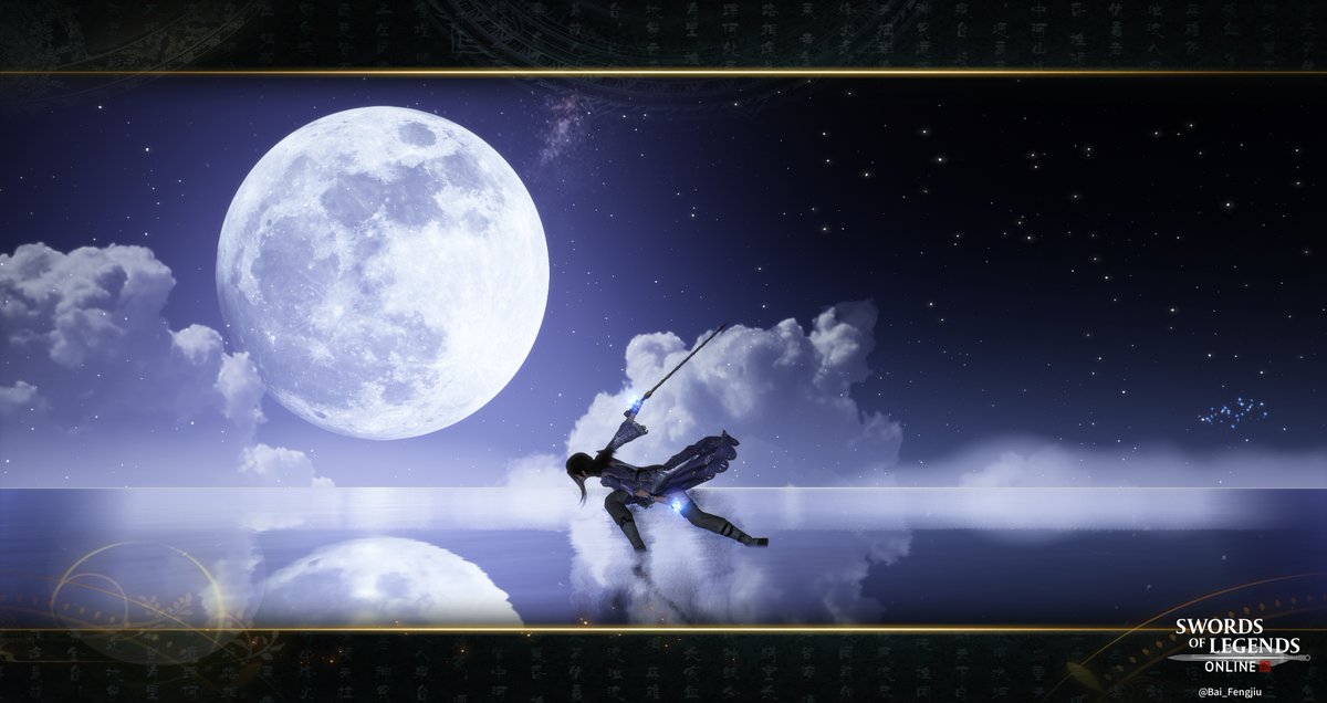 Sophiliina's tweet photo. Here are some shots of my Spellsword training underneath the moon 🌕 Still can't get over how beautiful this game is 😍

#SwordsofLegendsOnline #solonline #snapsoflegends https://t.co/E8oNLhDOVR