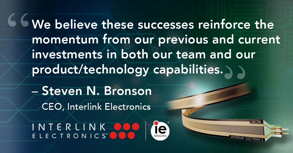 Interlink's tweet image. Interlink Electronics, Inc. (NASDAQ: LINK), sensor solutions continue to prove that they are second to none.  Learn more about Interlink’s recent successes in the press release below.

nasdaq.com/press-release/… 

#sensors #fsr #technology #vr #medical #automotive #nasdaqlisted