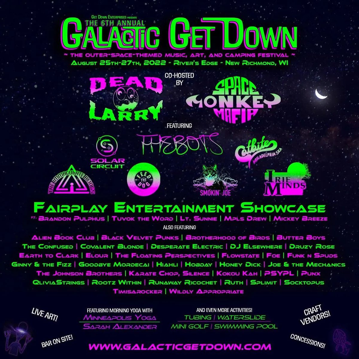 TheCEscalante's tweet photo. Who's ready to GET DOWN this summer???
My band #GoodbyeMordecai is playing at the #GalacticGetDown festival next month and there are a TON of other awesome bands playing including @catbiteband @spacemonkeymafiaband and more!
Get your tickets now at https://t.co/5jMMFciVe9! https://t.co/3XGT8MjNnj