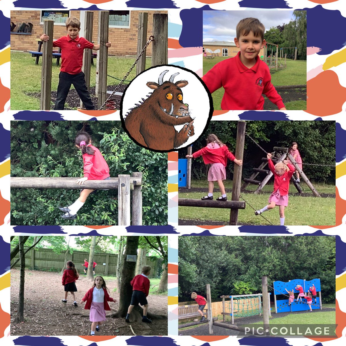 Llysfaen2027's tweet photo. #1KP thoroughly enjoyed our Gruffalo Hunt with lots of smiles and giggles along the way! We loved reading and solving the clues and working as a team! #LLC #OutdoorLearning #Gruffalo #JuliaDonaldson #Learningtogetherisfun #HCI #ACL #ProudTeacher πππππ https://t.co/RbrQ4Oh9GP