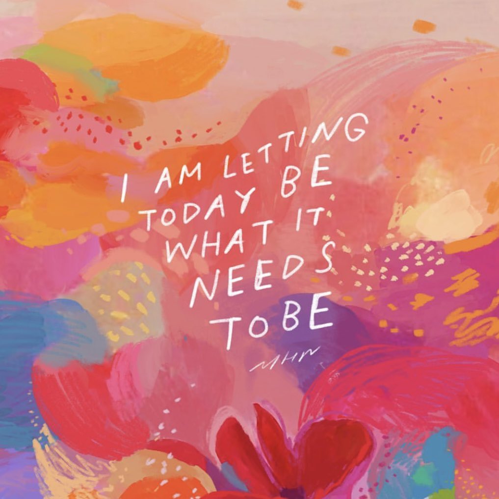 Let today be what it needs to be. Focus on what’s in your control and let the rest go

Image: <a href="/morganhnichols/">Morgan Harper Nichols</a>