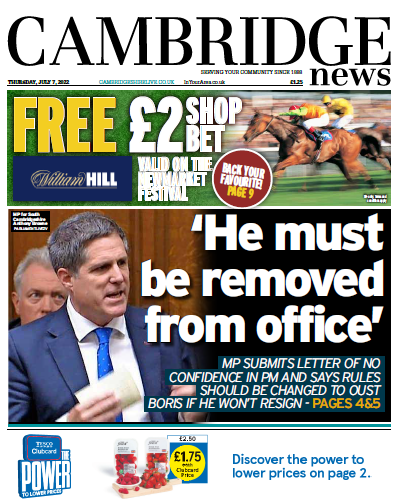 We had two Cambridge News front pages ready to go tonight. Had to opt for the less decisive... #tomorrowspaperstoday