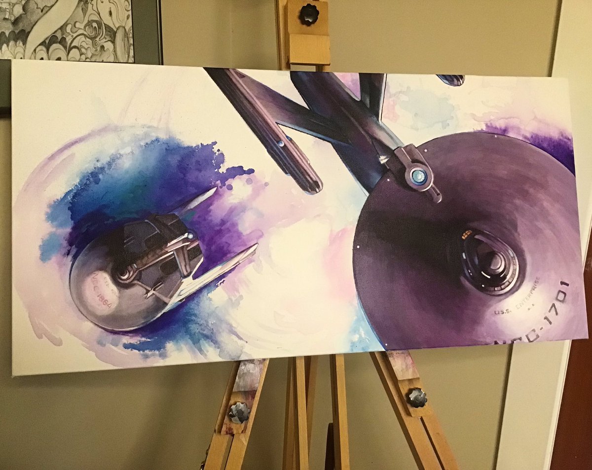 RetrospectStud1's tweet photo. I’ve got a heavy workload today but still hoping to find some time to spend in front of my easel. Excited to progress the nebula! ❤️🖖

https://t.co/YgeCR5pUjG

#StarTrek #art #FANART #scifi #scifiart #painting #ArtistOnTwitter #space #acrylicpainting @StarTrek https://t.co/n6SeXSL6Tx