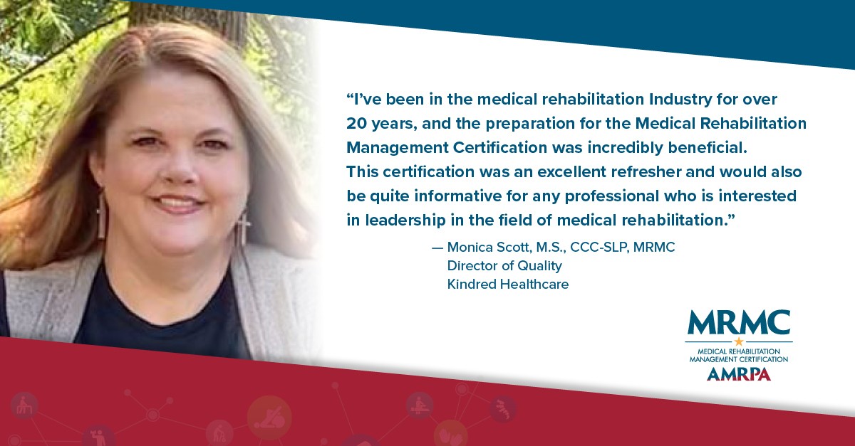 No matter where you are in your medical rehabilitation career, the AMRPA Medical Rehabilitation Management Certification (#MRMC) will benefit you. Apply before July 31 &amp; save up to $125 on your application fee: bit.ly/3an6abB

<a href="/KindredLTACHs/">KindredHospitals</a>

#AMRPA25Anniversary