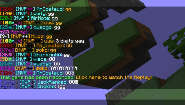 ignuuw's tweet photo. Level 100 in Skywars! https://t.co/4jVCwMmX1M
