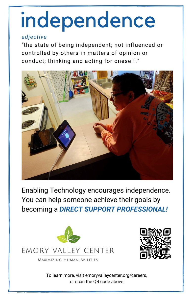 EVC_OakRidge's tweet photo. Do you enjoy encouraging people and learning alongside them? Join our team to do just that, all while having fun! #Hiring #EmoryValleyCenter https://t.co/ef1efxPacJ