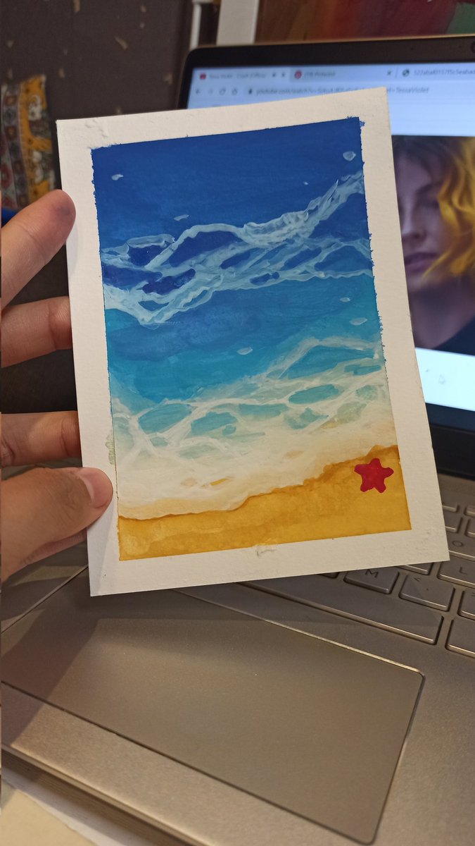 dwisroom's tweet photo. Hey! So, this us my first time tryin to draw sea using watercolors🌊

#art #Watercolor #painting https://t.co/XTgaHzh1Qp