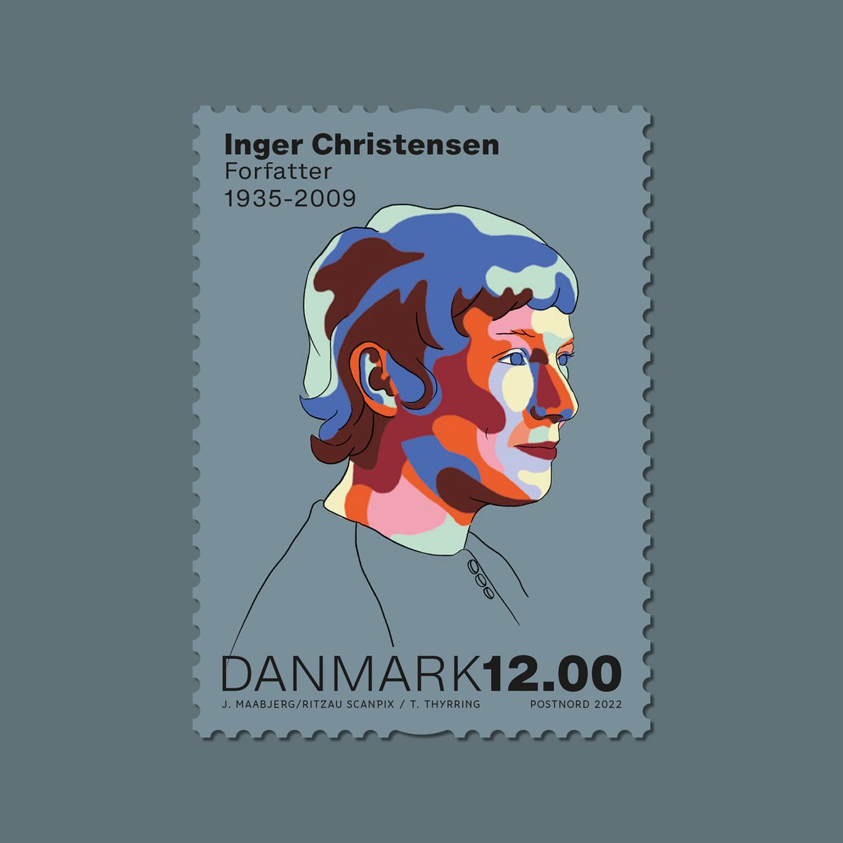 Inger Christensen é uma das maiores poetisas da 🇩🇰 e sua obra foi traduzida para 30 idiomas. 

Ela chegou a ser indicada ao Prêmio Nobel de #Literatura, e seus livros são referência em escolas e universidades 🇩🇰 E por isso ela foi homenageada em selo lançado pela @postnorddk