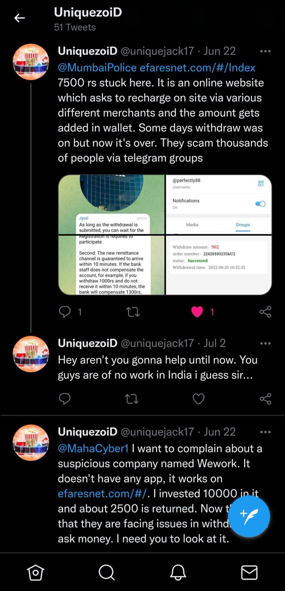 uniquejack17's tweet photo. @narendramodi  I have lost my money in a financial fraud from a website. Being a student, having all proofs yet no one helped. Not Mumbai Police nor Maharashtra Cyber Crime Department. I feel sad but this is the real truth. Sirf naam ke liye hai yeh sab help koi nahi karta... https://t.co/jCeMNyd9T9